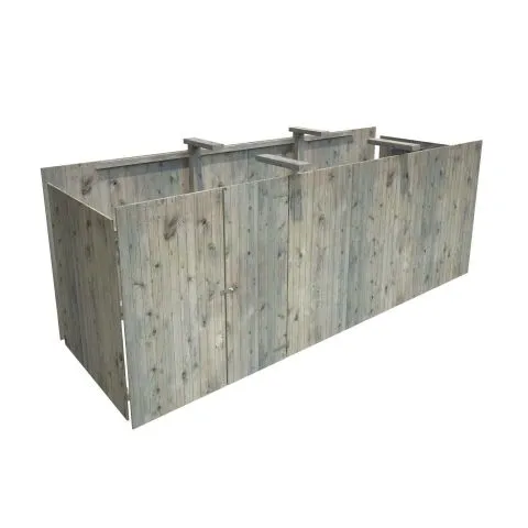 Expressleverans 102788 Palmako Förråd inv. 10,9 m², till Karl 101040, grå, impr.